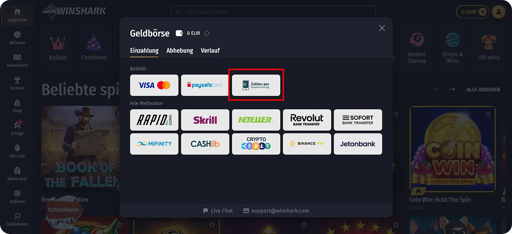 winshark-handyrechnung-casino